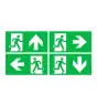 Ecolight Via Pictoplate Black | Set Pictogram Up-Down-Right-Left
